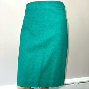 J. Crew | The Pencil Skirt Wool Blend Turquoise | Size 8